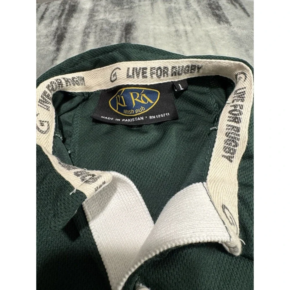 MENS LFR IRELAND Rugby SHIRT Live For Rugby Irish Heavy Duty JERSEY Size L